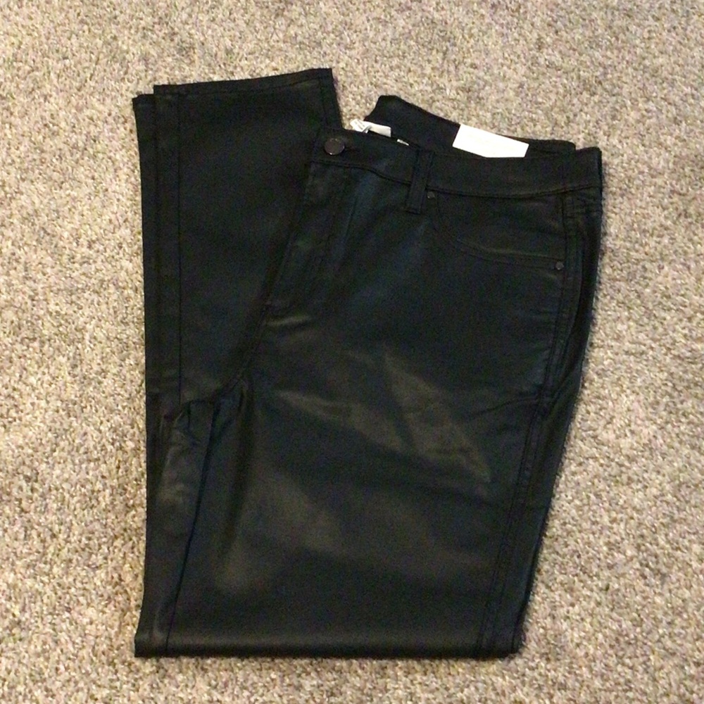 New Chico's spruce coated denim Slim Leg jean